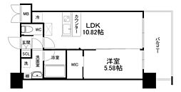 おおさか東線 城北公園通駅 徒歩3分の賃貸マンション 9階1LDKの間取り