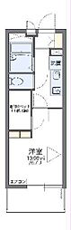 レオパレスカーサみずほ 1Kの間取図画像