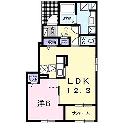 京都丹後鉄道宮豊線 網野駅 バス31分 『網野庁舎前』下車 徒歩3分の賃貸アパート 1階1LDKの間取り
