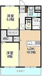 ユーミーロード 2LDKの間取図画像