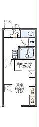 レオパレスしらかた 1Kの間取図画像