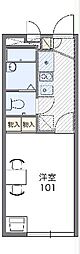 レオパレスかすや 1Kの間取図画像