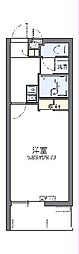 レオパレスハル 1Kの間取図画像