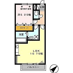 グランモア 1LDKの間取図画像
