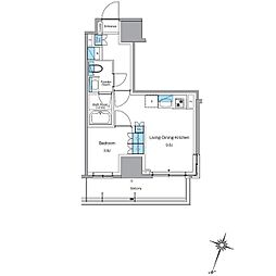 ルフォンプログレ渋谷ヒルトップ 1LDKの間取図画像