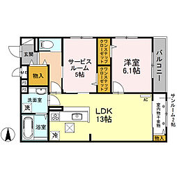 北大阪急行電鉄 千里中央駅 徒歩8分の賃貸アパート 1階1LDKの間取り