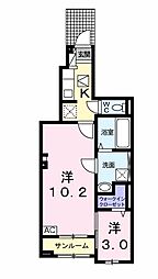 エンリッチ長良B 2Kの間取図画像