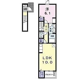 ブリッサ 1LDKの間取図画像
