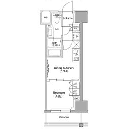 都営三田線 西巣鴨駅 徒歩3分の賃貸マンション 8階1DKの間取り