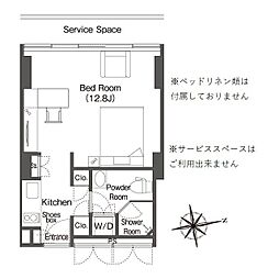 ウエリスアーバン品川タワー ワンルームの間取図画像