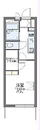 レオパレスアグリジェント 1Kの間取図画像