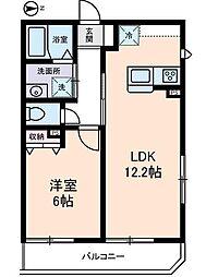 グランドール西尾久 1階1LDKの間取り