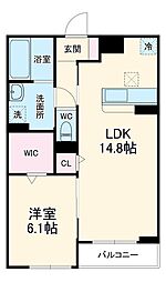 ビオルーチェ 1LDKの間取図画像