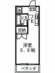 ドエル西船 ワンルームの間取図画像