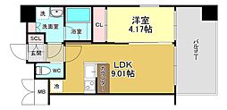 プレジオ緑地公園 1LDKの間取図画像