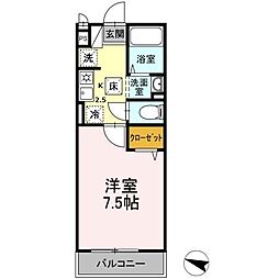 湘南abs 1Kの間取図画像