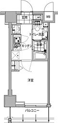 ハーモニーレジデンス品川WEST♯002 1Kの間取図画像