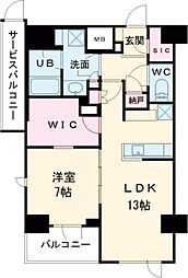 東武東上線 下板橋駅 徒歩9分の賃貸マンション 10階1LDKの間取り