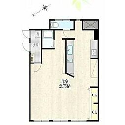 ドエル 2階ワンルームの間取り