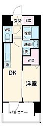エステムコート名古屋セントリア 1DKの間取図画像