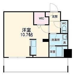 ヴィアロ千種スクエア 5階ワンルームの間取り