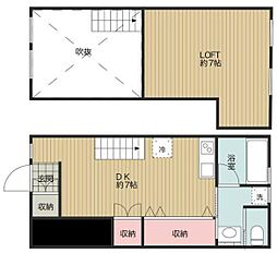 マリス・ステラ 1階ワンルームの間取り