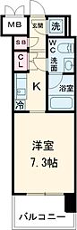 メインステージパーク大山 1Kの間取図画像