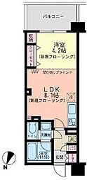 JR京葉線 海浜幕張駅 徒歩10分の賃貸マンション 9階1LDKの間取り