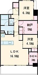 アーバンパーク立石 7階2SLDKの間取り