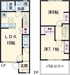 Ｄｕｒａｍｅｎｔｅ 1階2LDKの間取り
