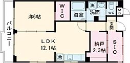 西武池袋線 桜台駅 徒歩9分の賃貸マンション 1階1SLDKの間取り