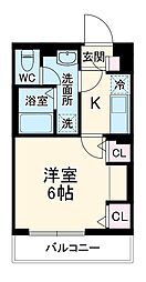 ヴィラ西船橋 1階1Kの間取り