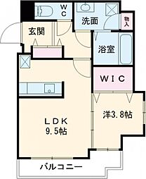 オザリア葛西I 2階1LDKの間取り