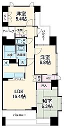 ローレルコート南柏 3LDKの間取図画像
