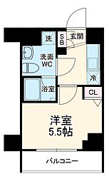 Grandvan元住吉 1Kの間取図画像