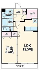 プレステージ原宿 3階1LDKの間取り