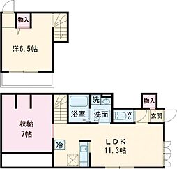 東京メトロ有楽町線 千川駅 徒歩13分の賃貸アパート 1階1LDKの間取り