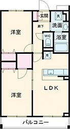 SYNCHRONICITY Musashino 2階2LDKの間取り