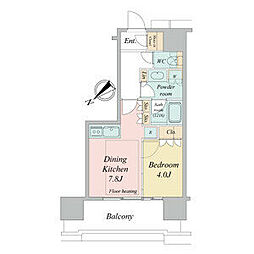 NAGOYAtheTOWER 1DKの間取図画像