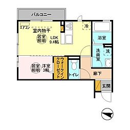 Royal　Park　HIMEKO　Ｊ 3階1LDKの間取り