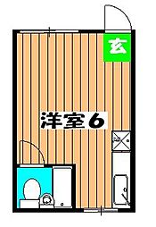 ららハイツｔｏｋｙｏｂａｙ 1階ワンルームの間取り