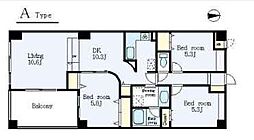 モンパルテ 5階3LDKの間取り