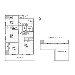 都営三田線 志村三丁目駅 徒歩5分の賃貸マンション 4階2SLDKの間取り
