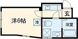 京成本線 堀切菖蒲園駅 徒歩7分の賃貸アパート 1階1Kの間取り