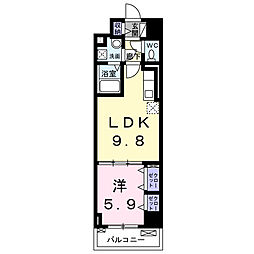ヴィア・ラッテア 1LDKの間取図画像
