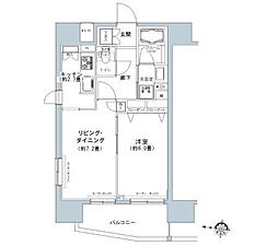 パークキューブ板橋本町 1LDKの間取図画像