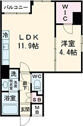 アイルプレミアム押上ノルド 3階1LDKの間取り