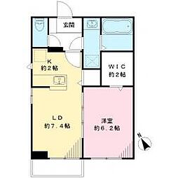 コンフォートS 1LDKの間取図画像