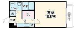 アスラン江戸堀 1Kの間取図画像