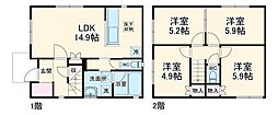 磯子区上町新築戸建 1階4LDKの間取り